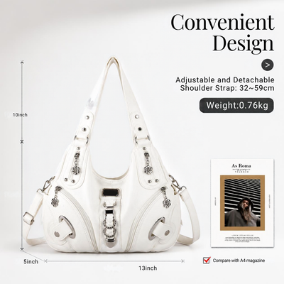 Vintage Studded Hobo Bag