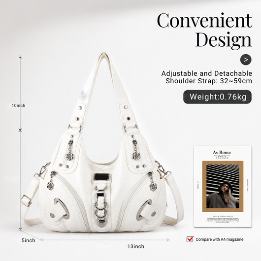 Vintage Studded Hobo Bag