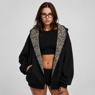 Leopard Zip Up