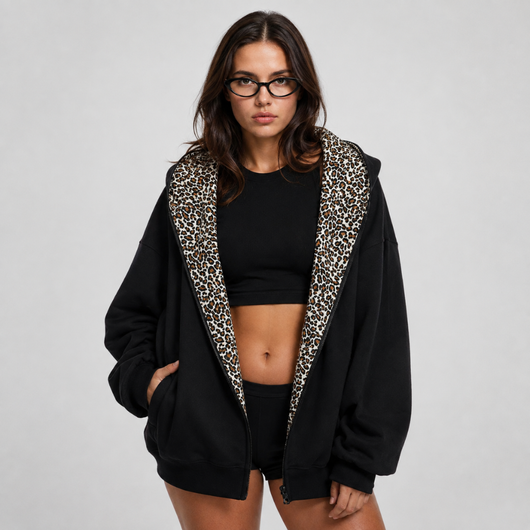 Leopard Zip Up
