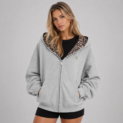 Leopard Zip Up