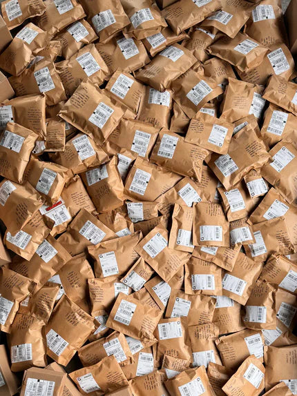 Packed customer orders ready to ship